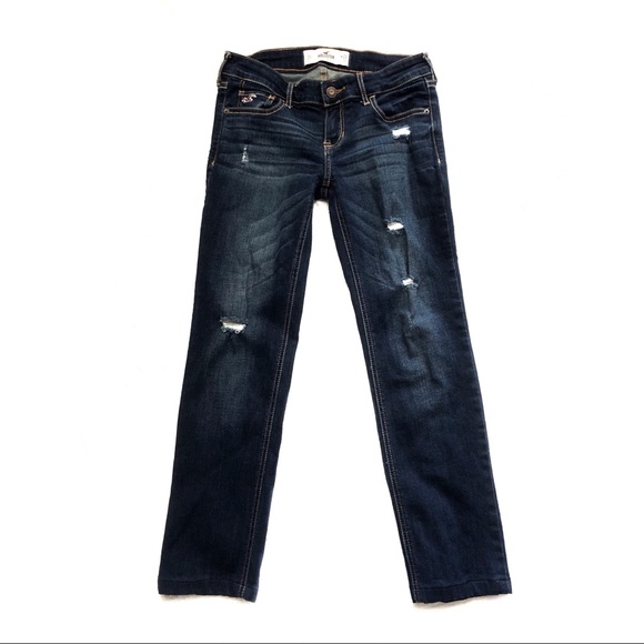 HOLLISTER | DARK DISTRESSED SKINNY JEANS - Picture 3 of 8